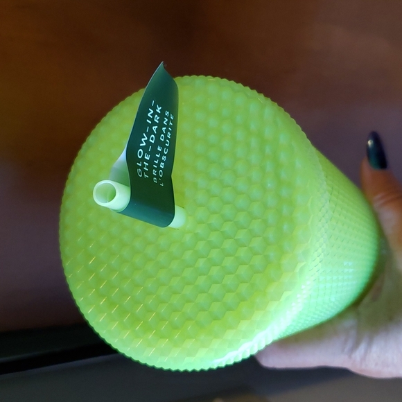 Starbucks Fall 2022 Glow in the dark Lemongrass bling 24 oz. & 16 oz Cold Cup - Picture 4 of 7